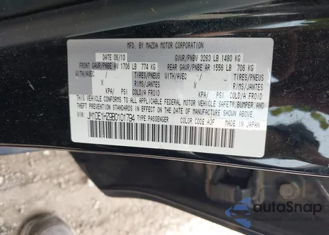 2011 Mazda Mazda2 Sport z USA, uszkodzony, nr VIN JM1DE1HZ9B0101794